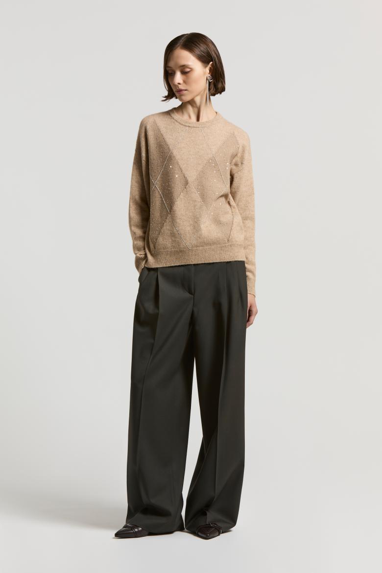 palazzo wool trousers