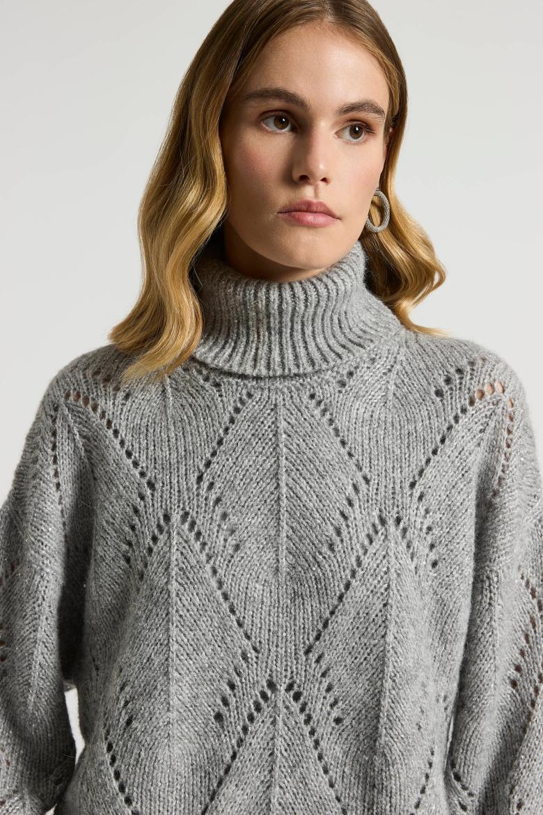 Alpaca-blend turtleneck sweater
