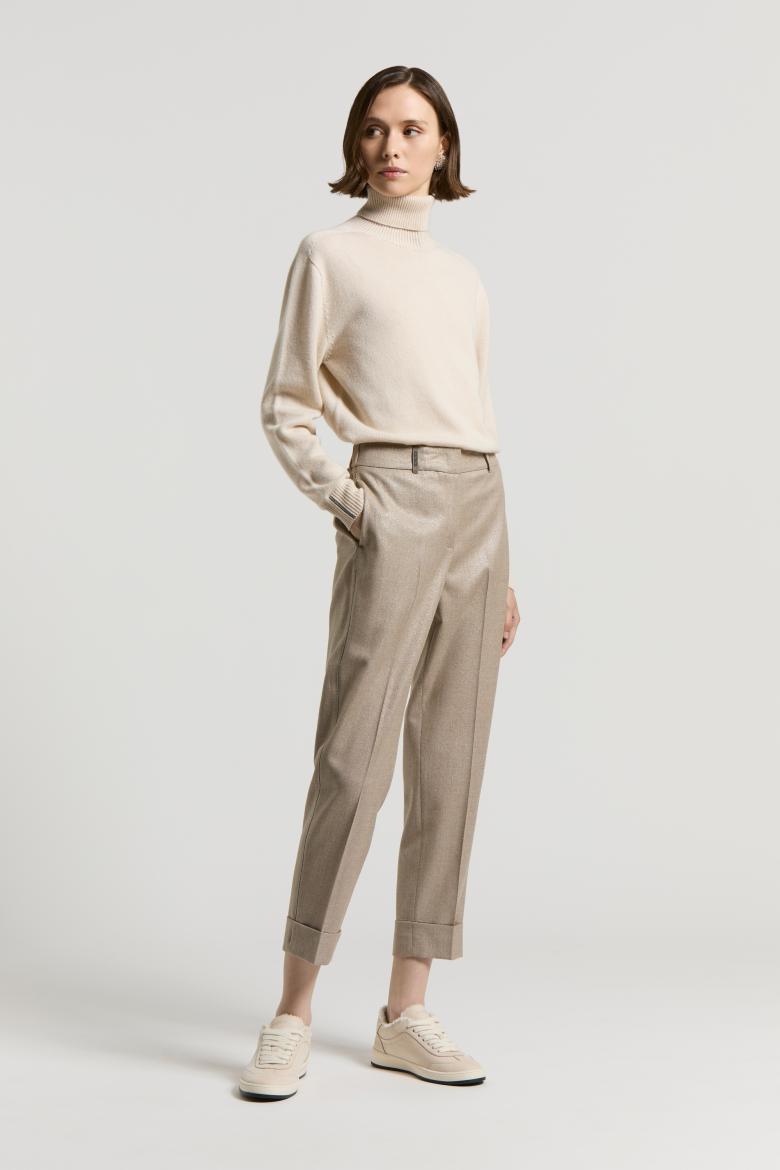 micro pied de poule trousers