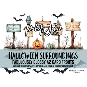 Fabulously Glossy A2 Card Fronts - Halloween Surroundings