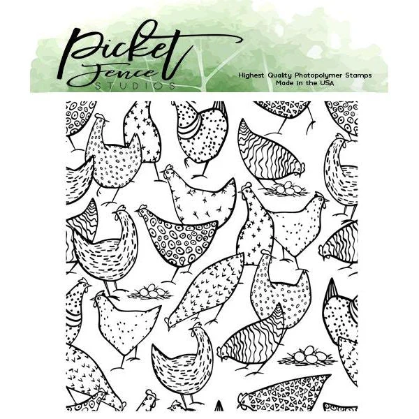 More Hot Chicks Seamless Stamp - Picket Fence Studios
