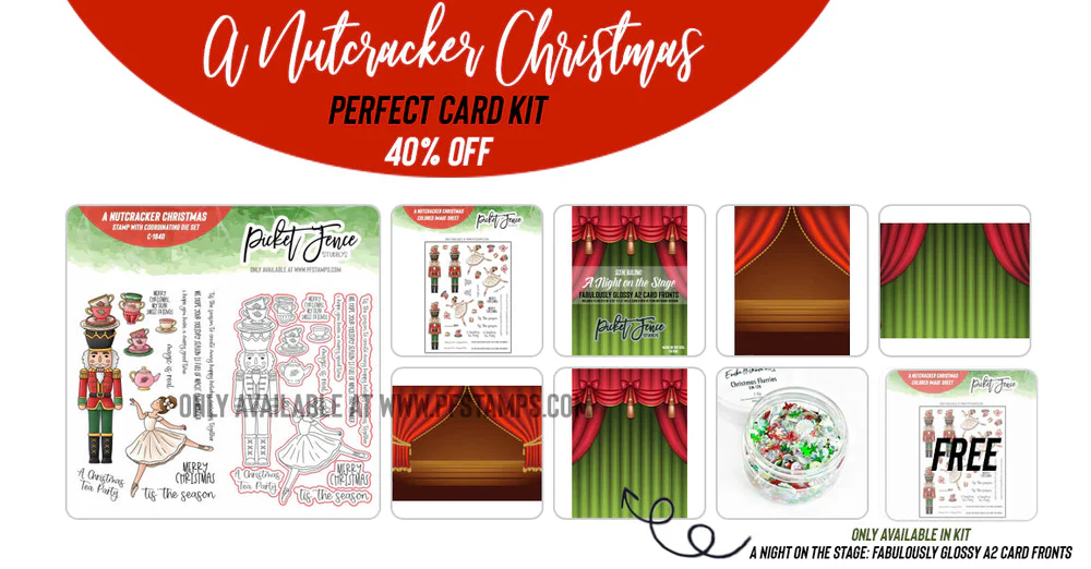 Perfect Card Making Kit: A Nutcracker Christmas and A Night on the Stage A2 Card Fronts