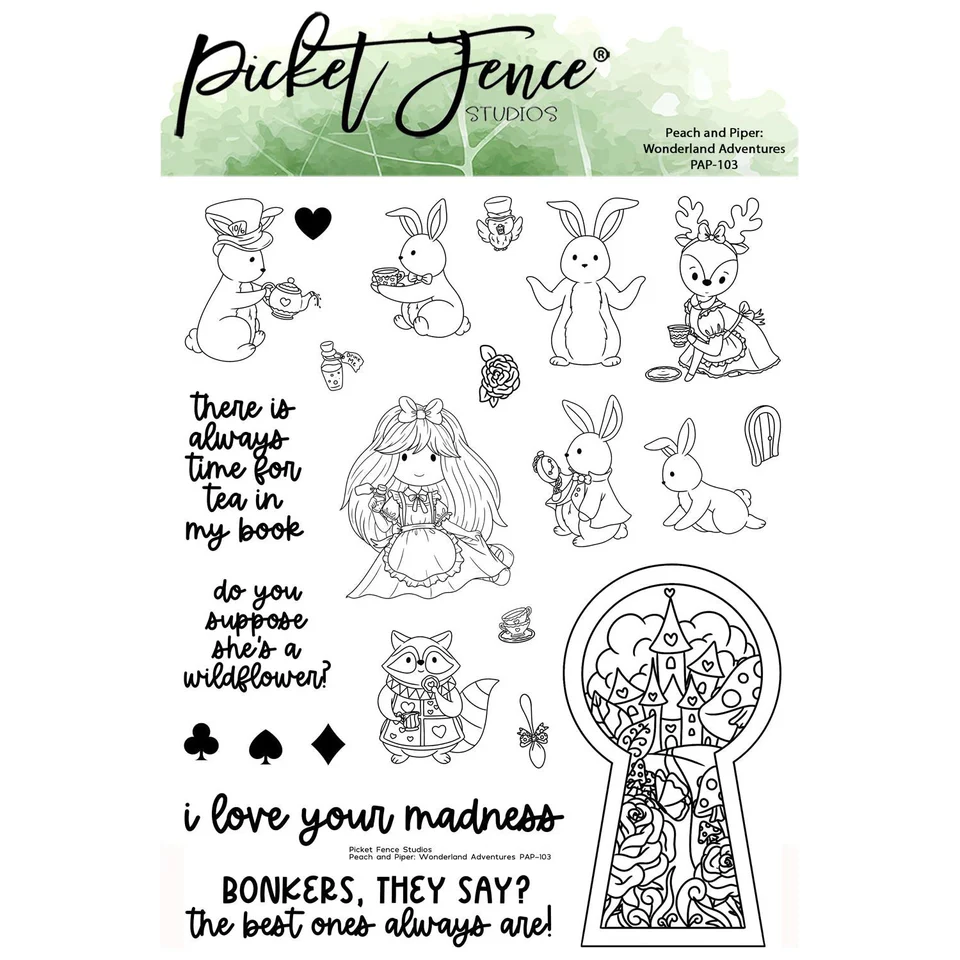 Peach and Piper: Wonderland Adventures Coordinating Die Set (stamp not included)