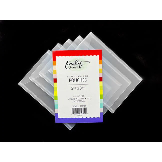 100 (5 5/8 x 8 5/8) Stamp, Stencil, Die Pouches - 40% Off