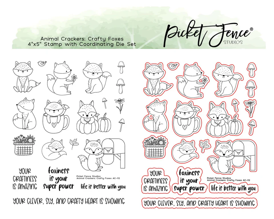 Animal Crackers: Crafty Foxes with Coordinating Die