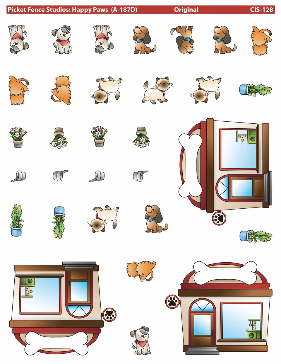 Colored Image Sheet - Happy Paws (Original Orientation)