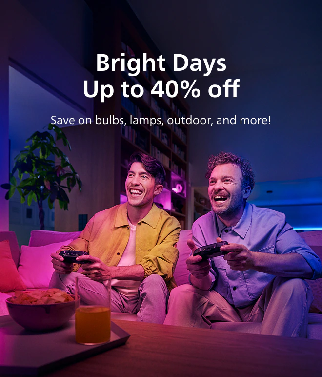 Up to 40% off our Bright Days sale.