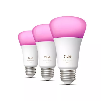 White and color 3-Pack A19 Bulbs