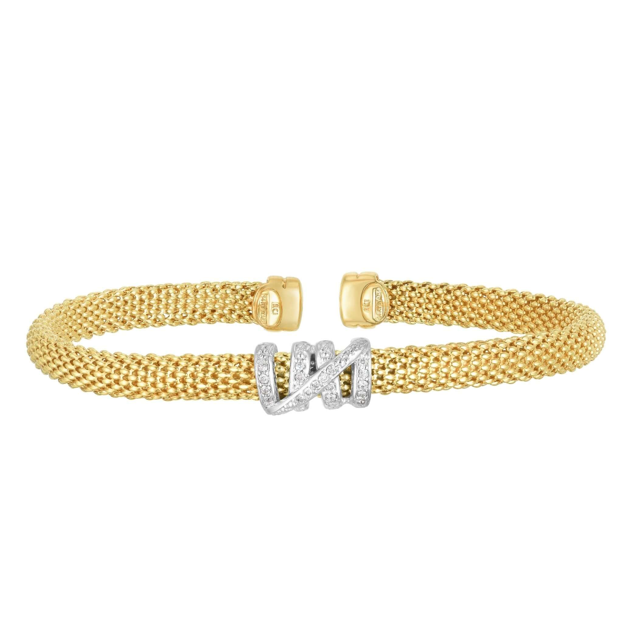 Image of 14K Gold & Diamond Prosecco Tally Bracelet