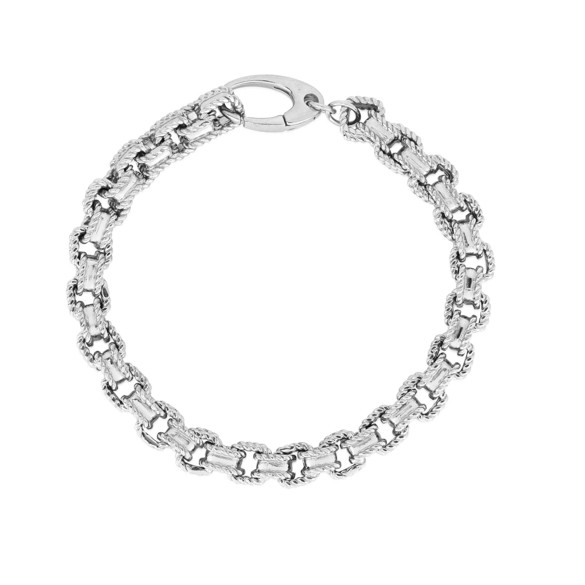 Image of Silver Cable Box Link Bracelet