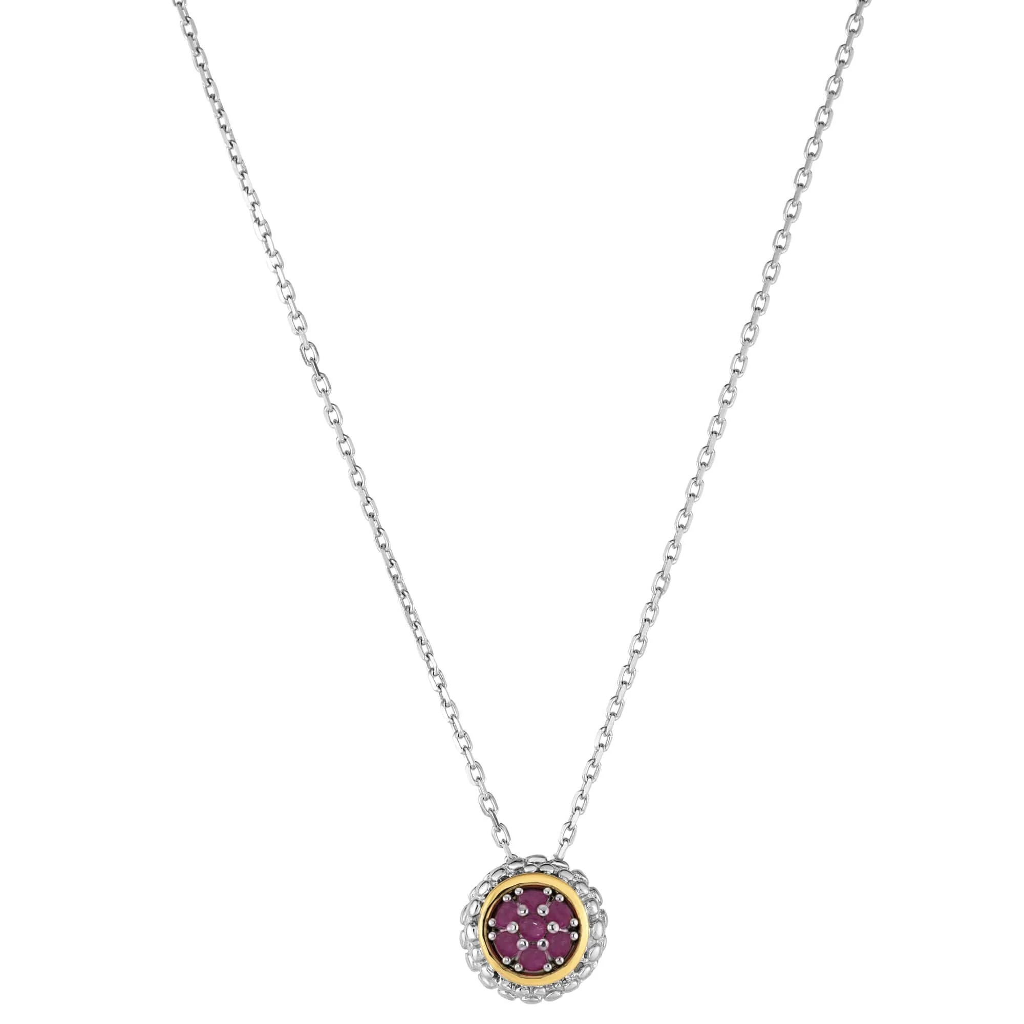 Image of Silver & 18K Gold Prosecco Ruby Necklace