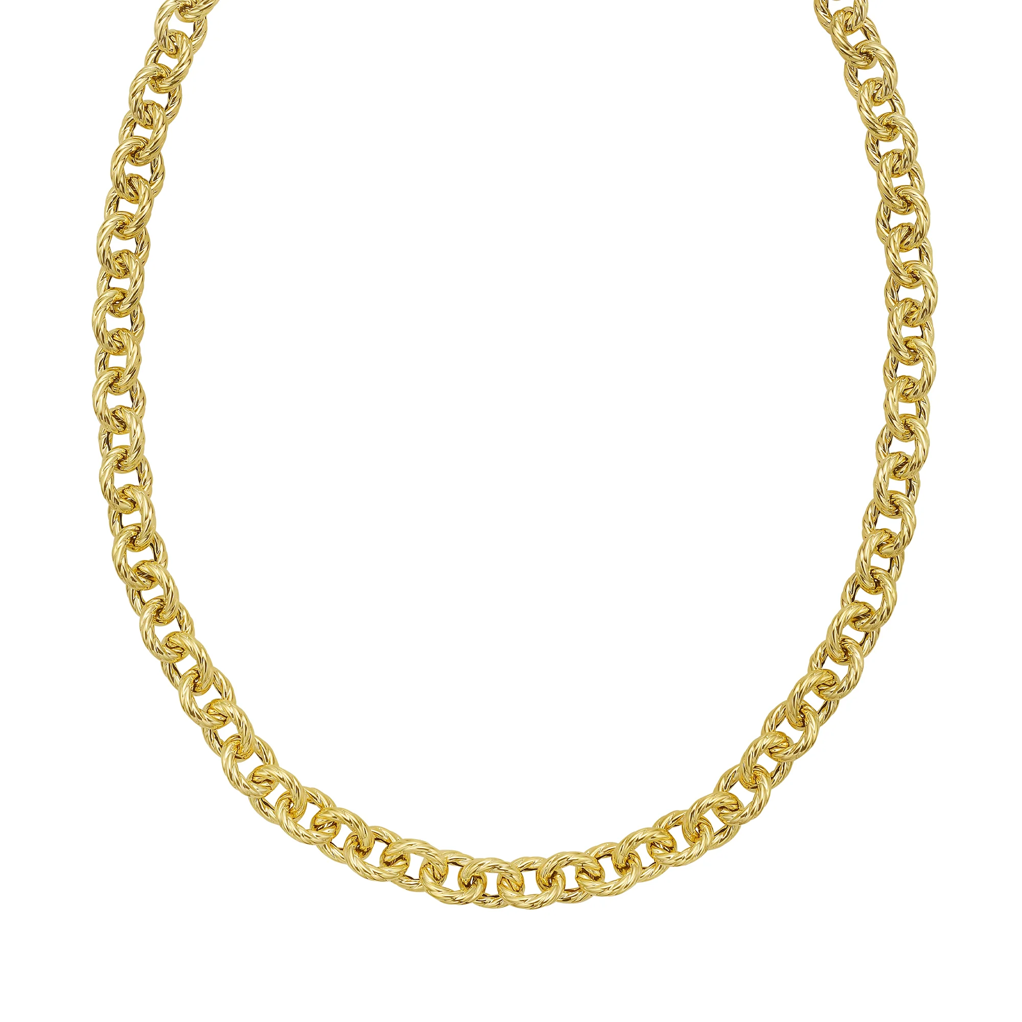 Image of 14K Gold Rope Link Necklace