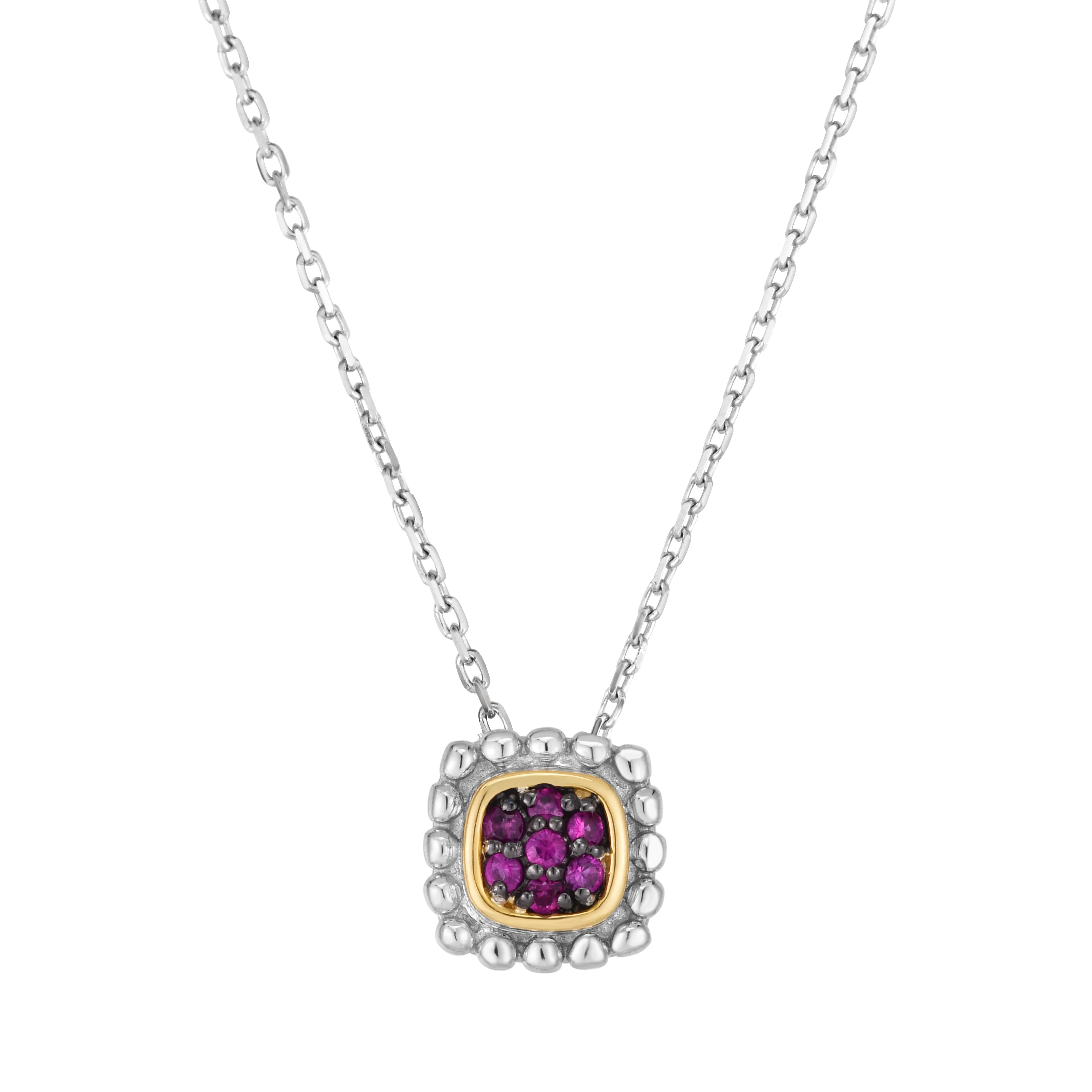 Image of Silver & 18K Gold Prosecco Quadra Ruby Pendant