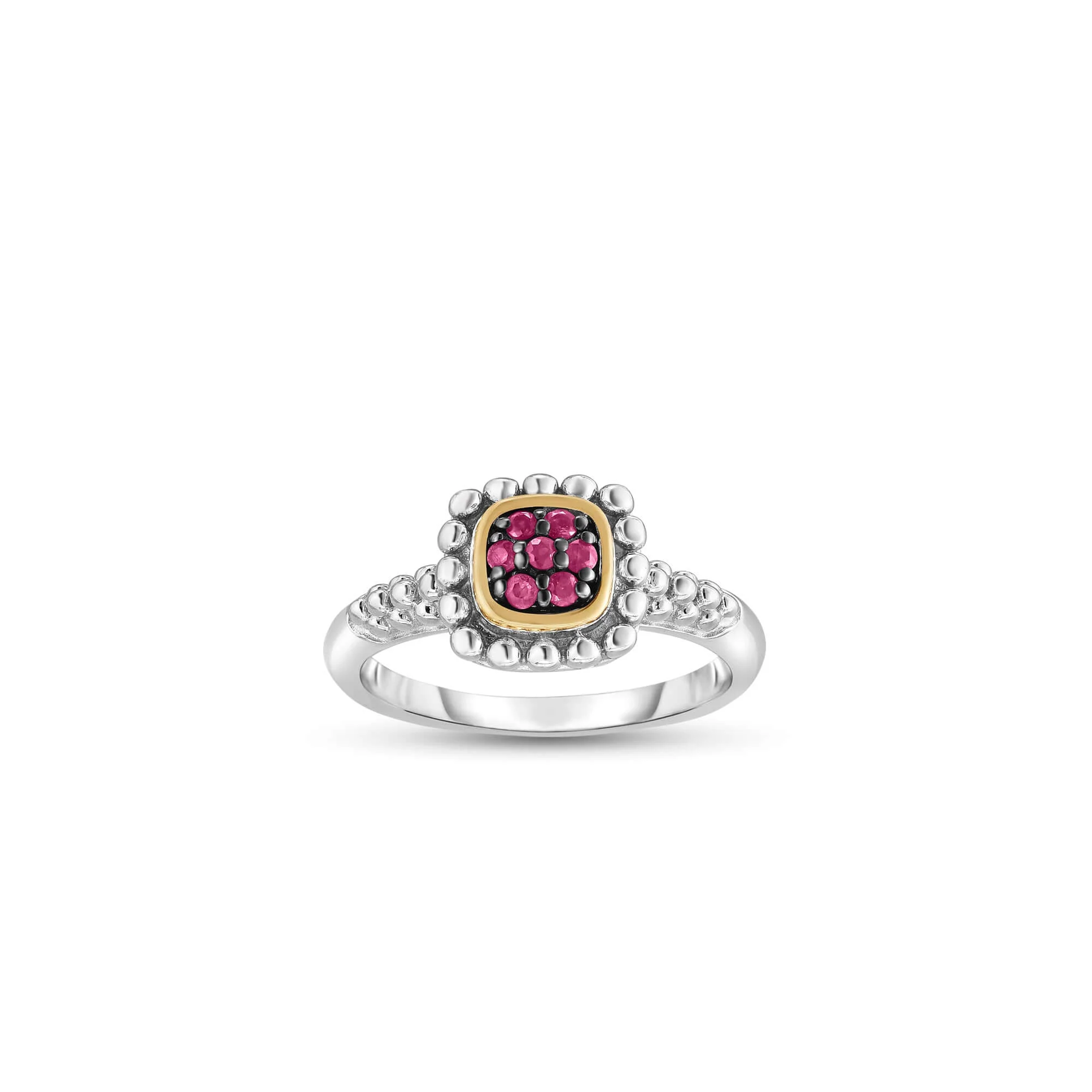 Image of Silver & 18K Gold Prosecco Quadra Ruby Ring
