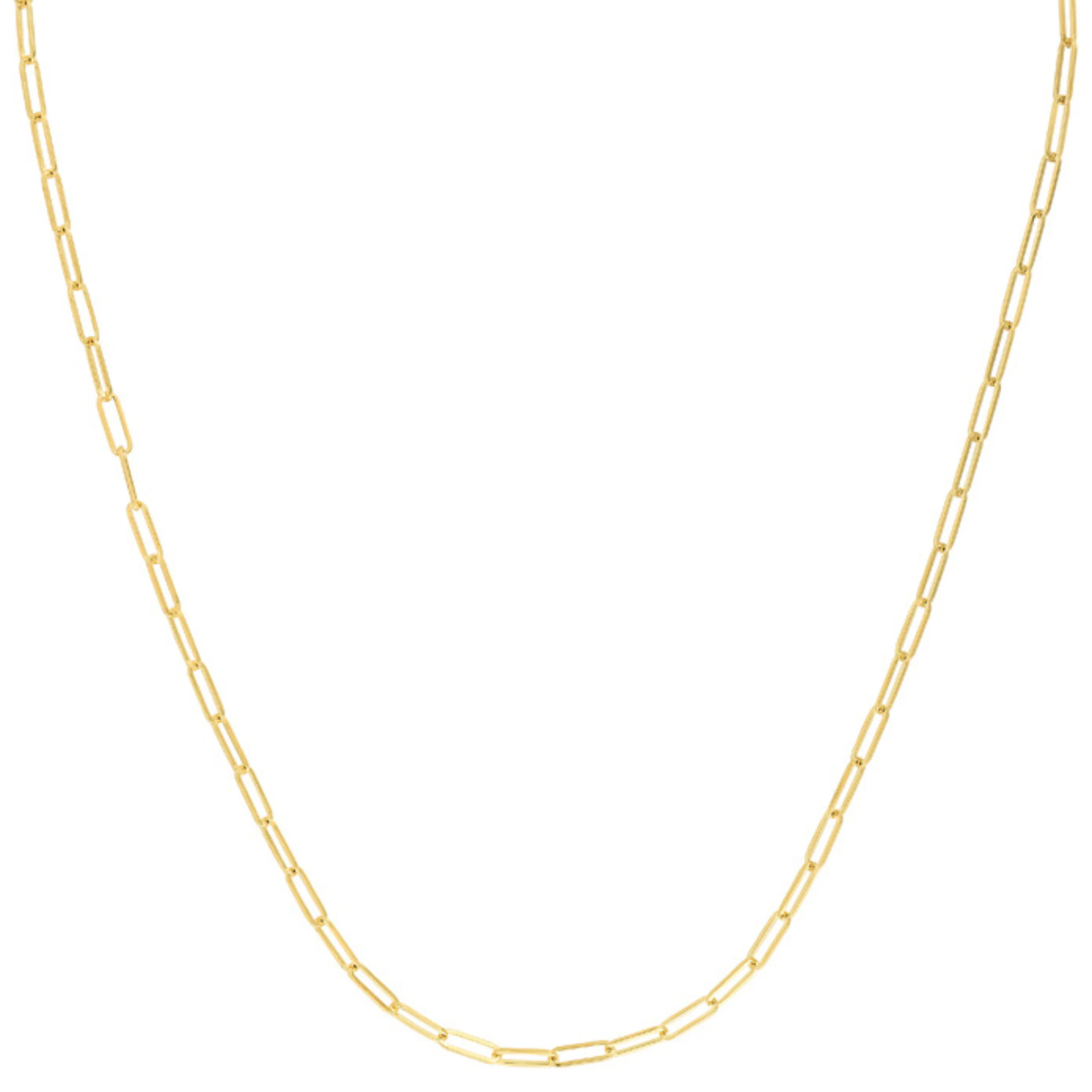 Image of 14K Gold Sole Medium Paperclip Chain