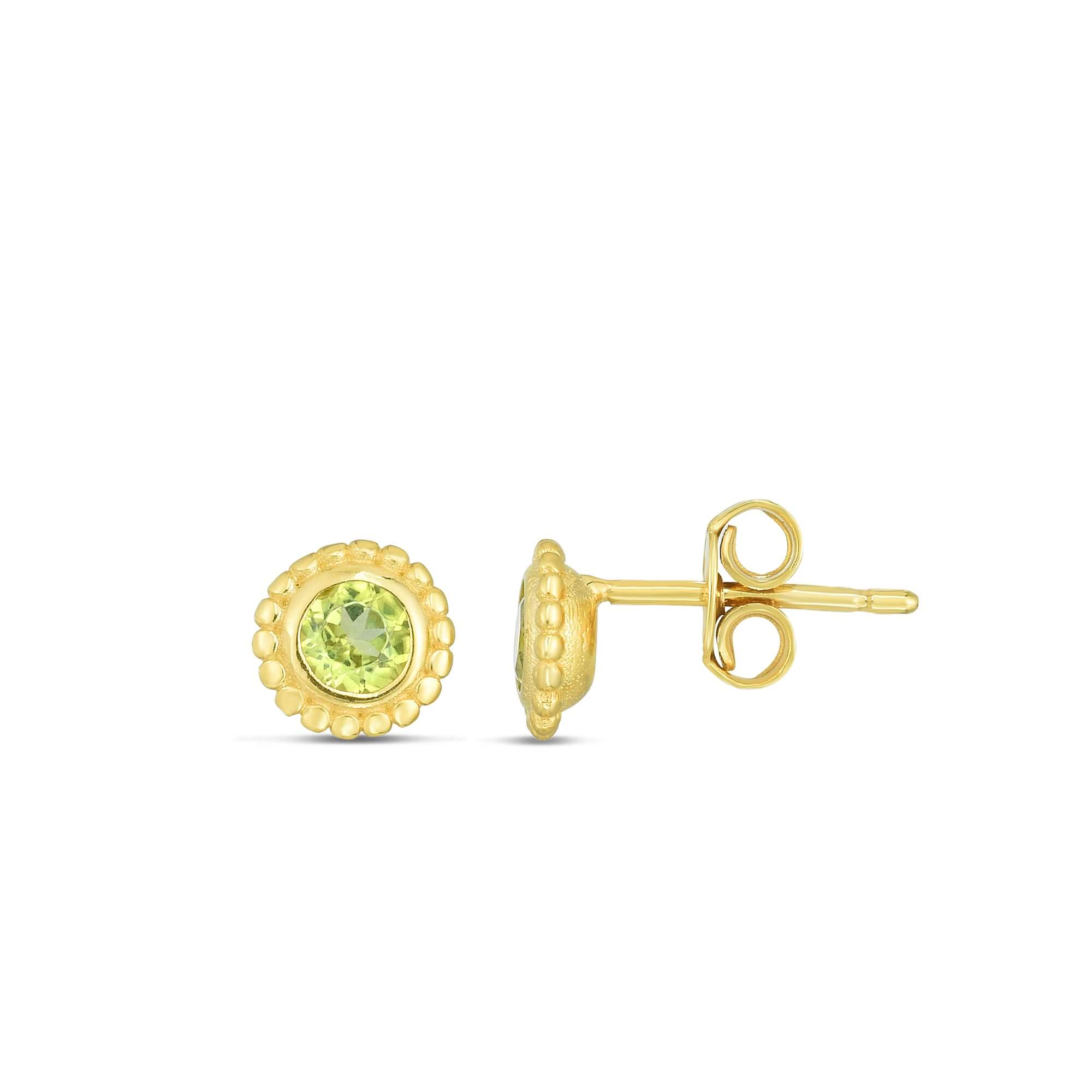 Image of 14K Gold Prosecco Petite Peridot Earrings