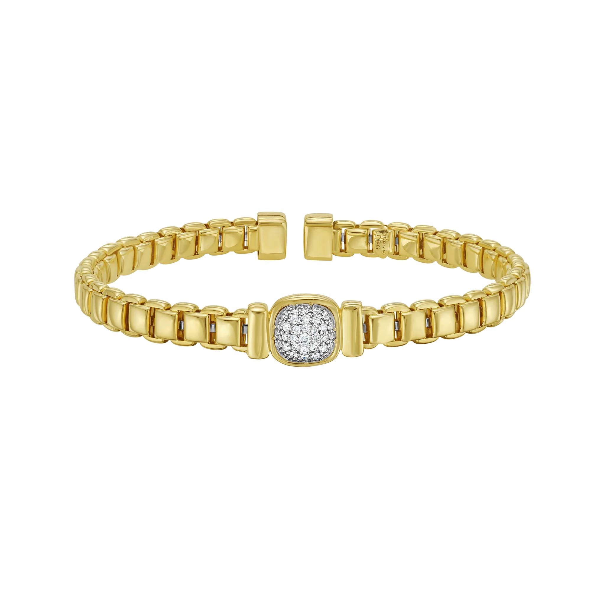 Image of 14K Diamond Venetian Cuff Bangle