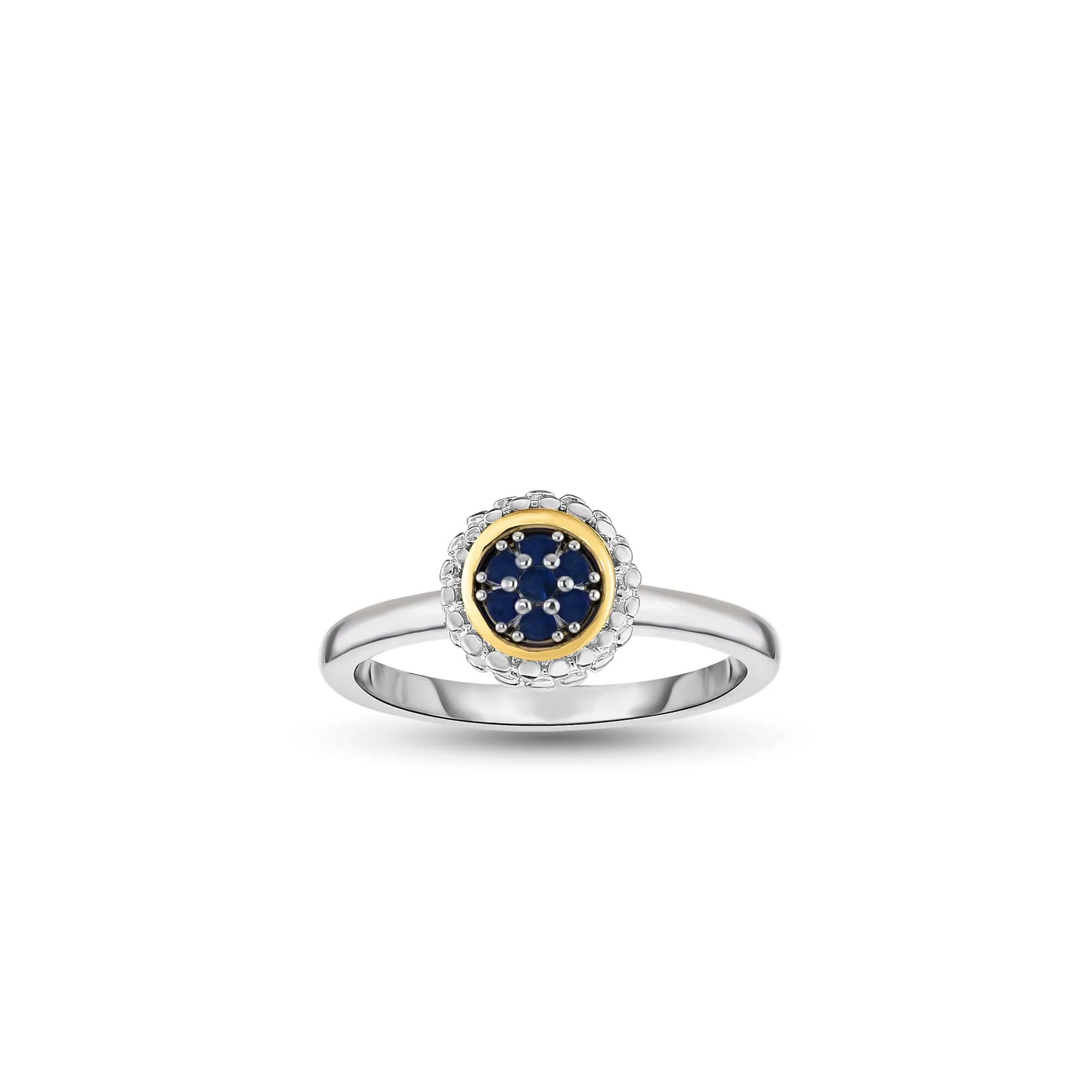 Image of Silver & 18K Gold Prosecco Sapphire Ring