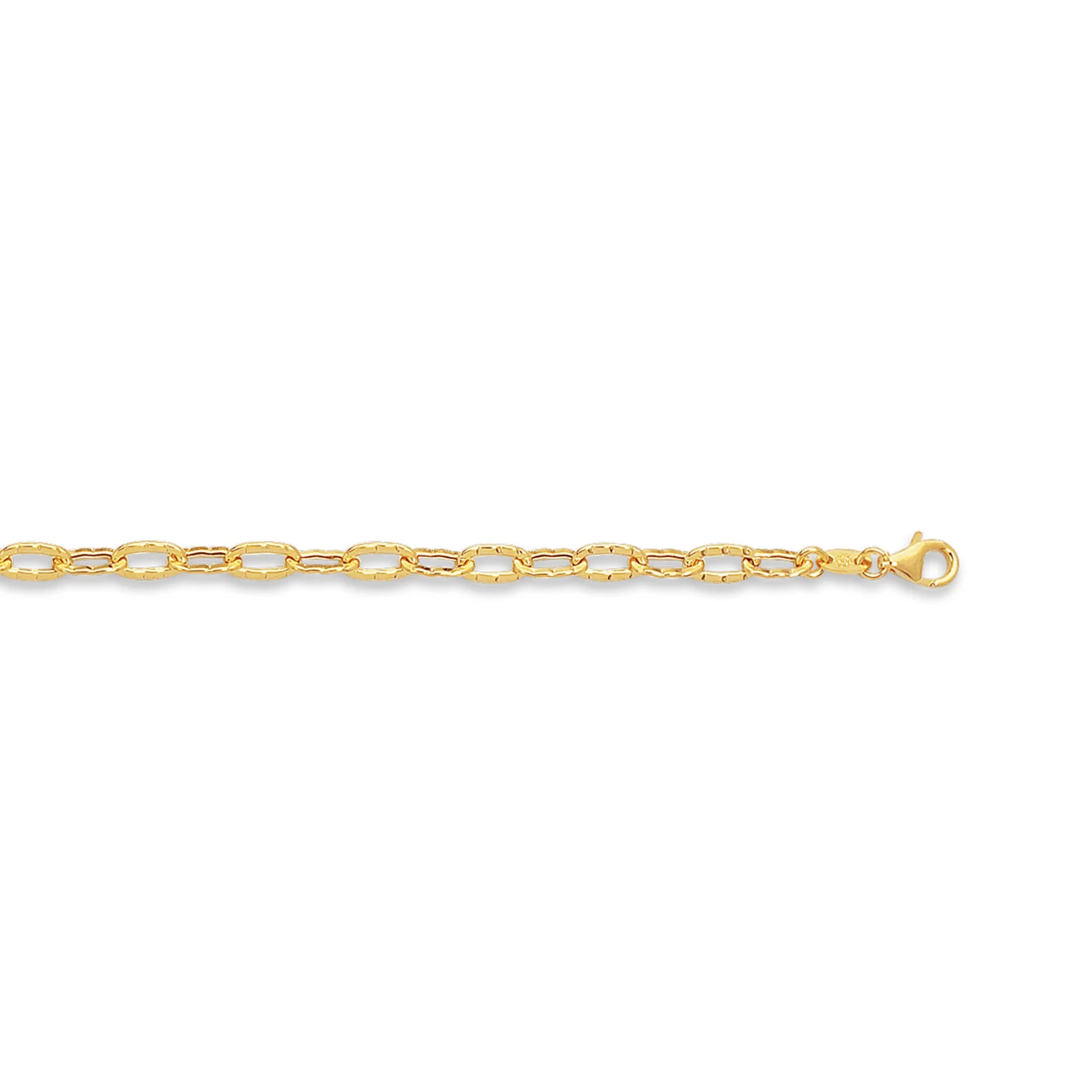 Image of 14K Gold Textured Cable Anklet
