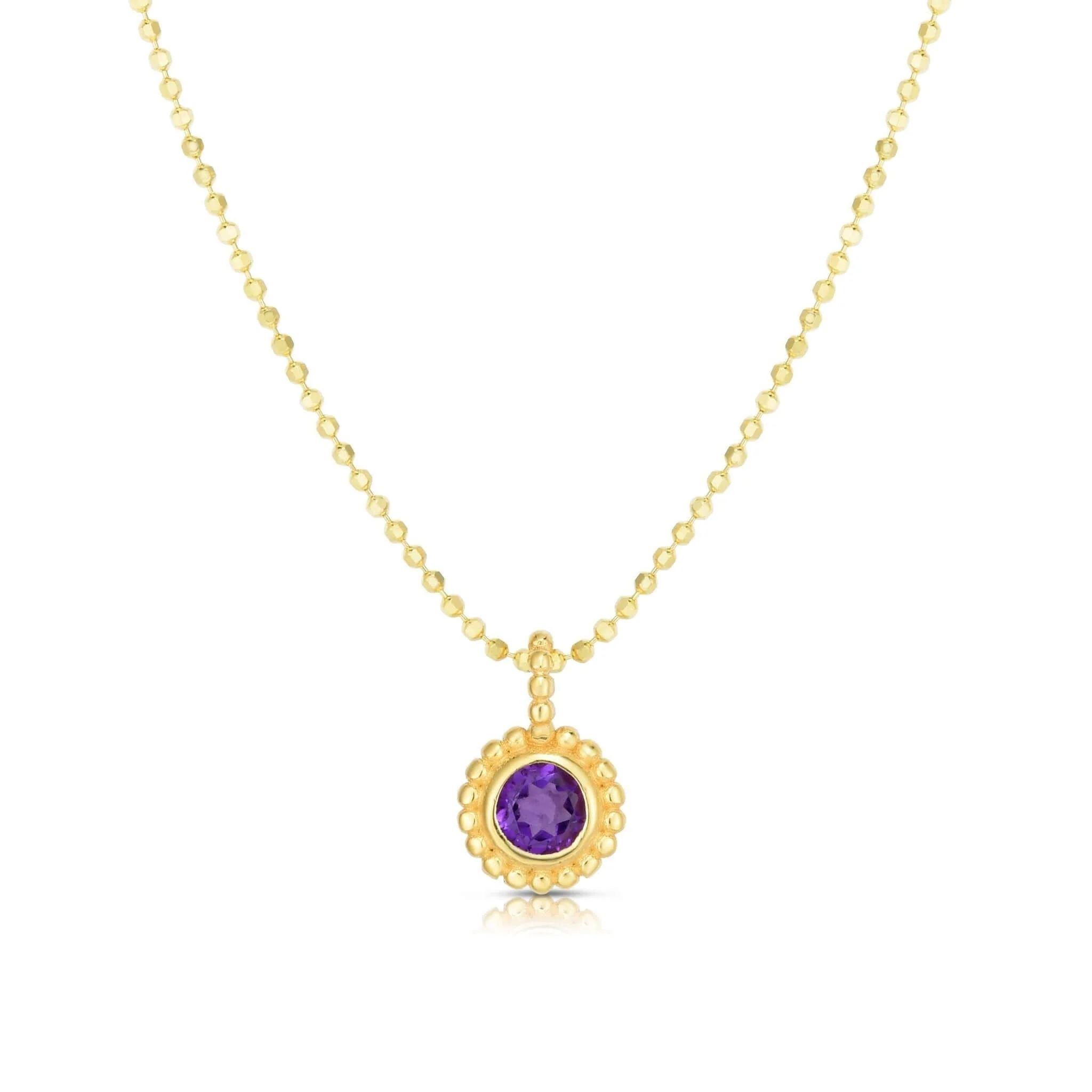 Image of 14K Gold Prosecco Petite Amethyst Necklace