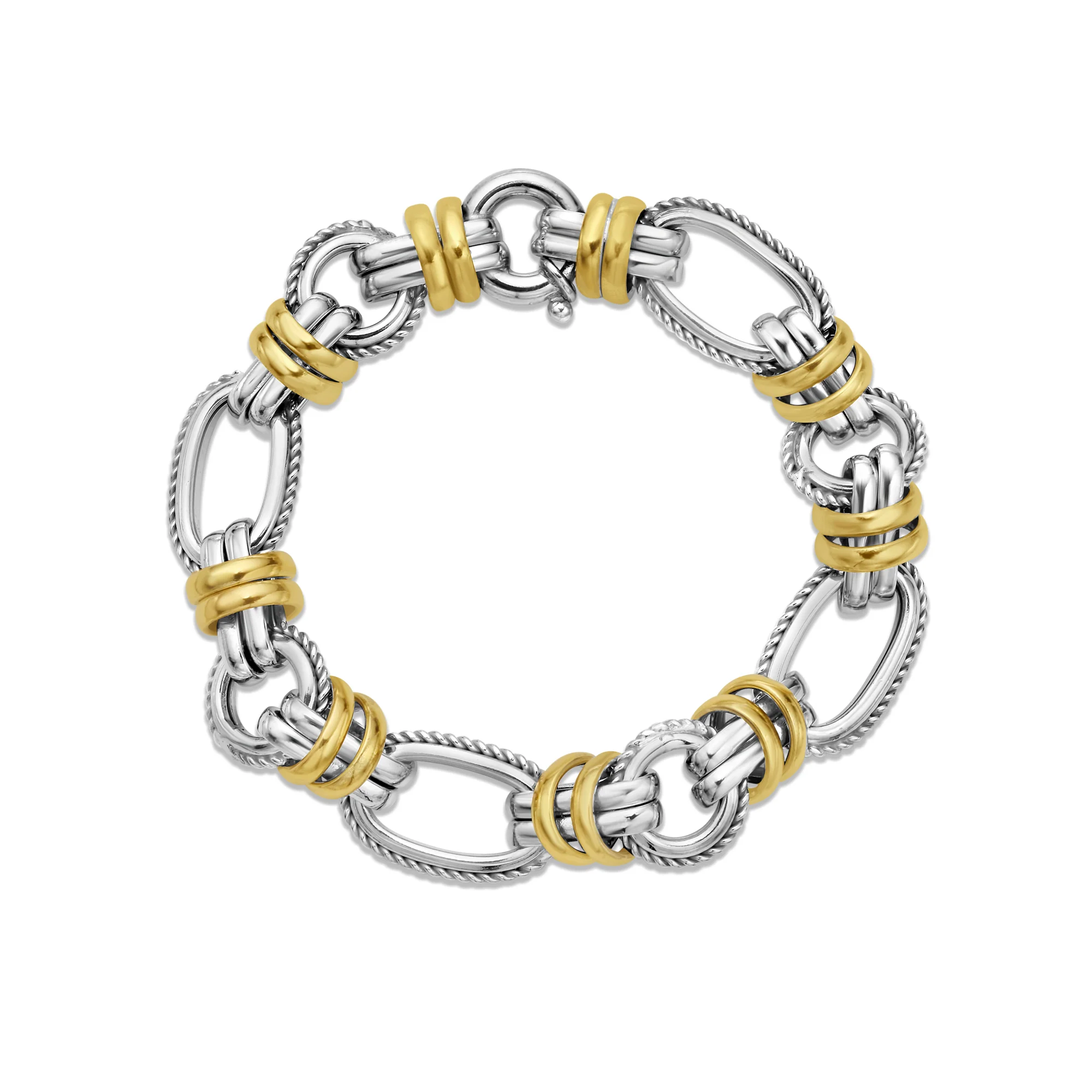 Image of Silver & 18K Gold Contessa Link Bracelet