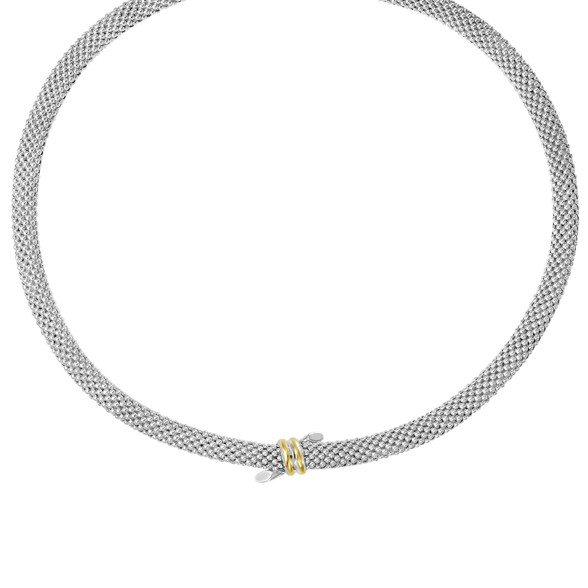 Image of Silver & 18K Gold Prosecco Knot Necklace