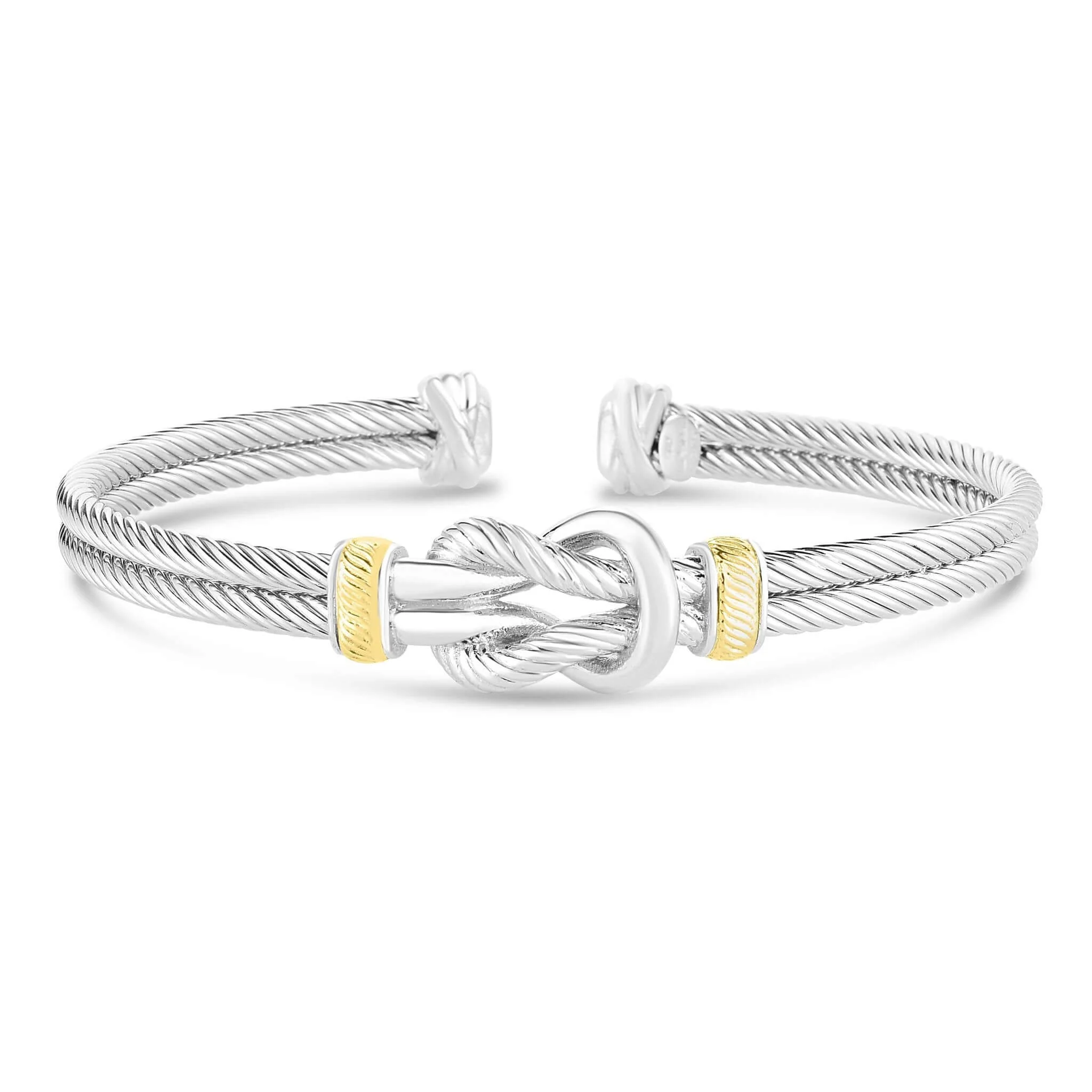Image of Silver & 18K Gold Men's Knot Bracelet