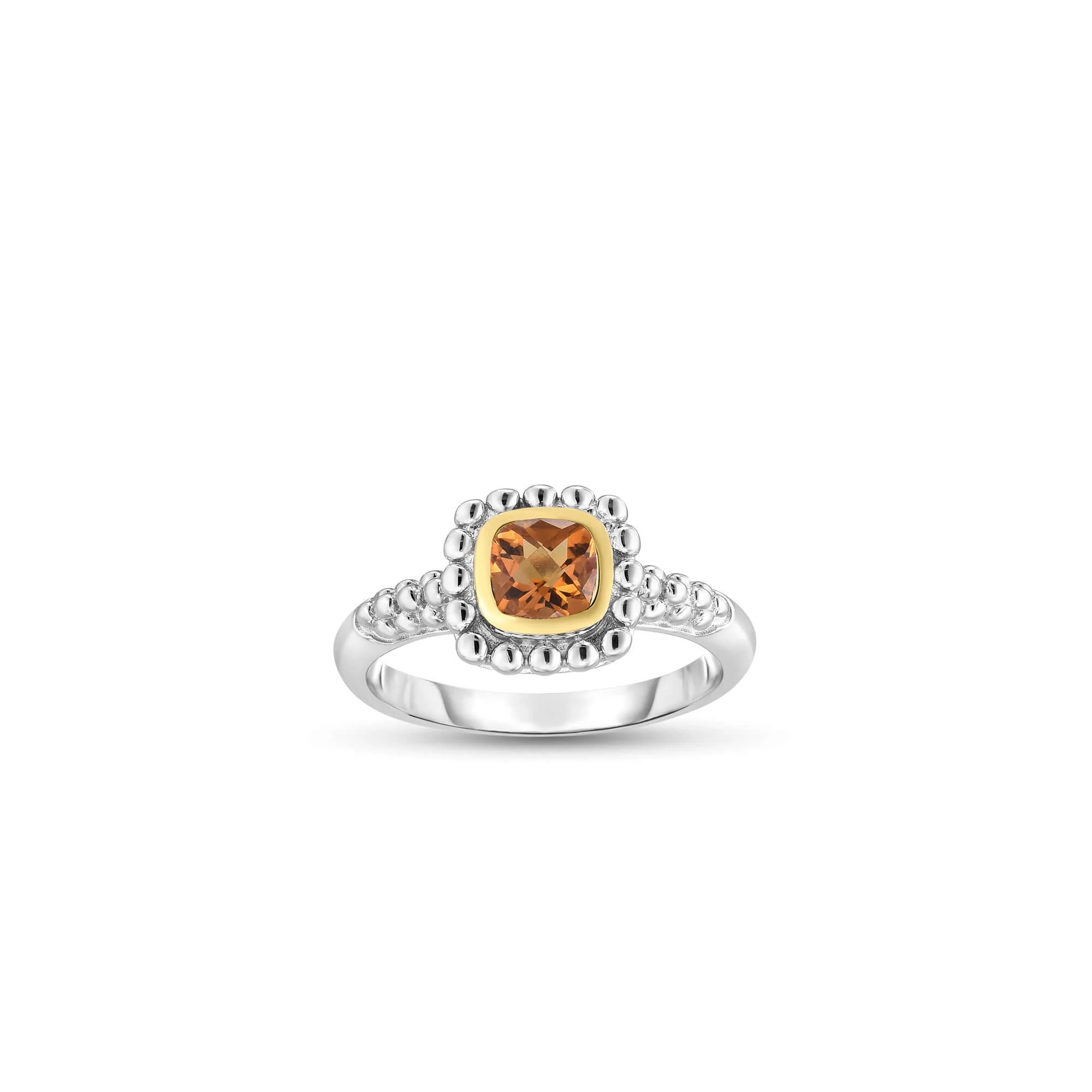 Image of Silver & 18K Gold Prosecco Quadra Citrine Ring