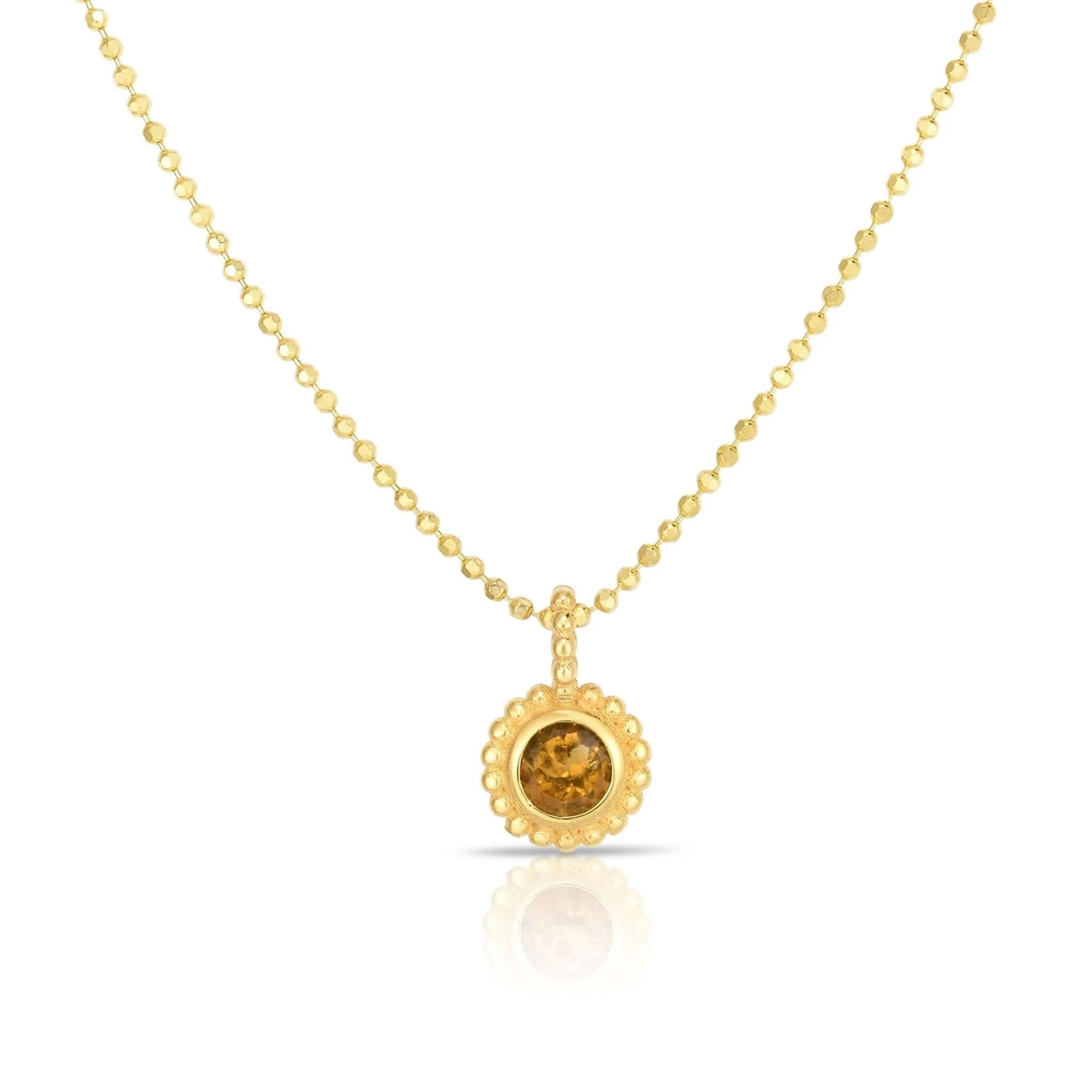 Image of 14K Gold Prosecco Petite Citrine Necklace