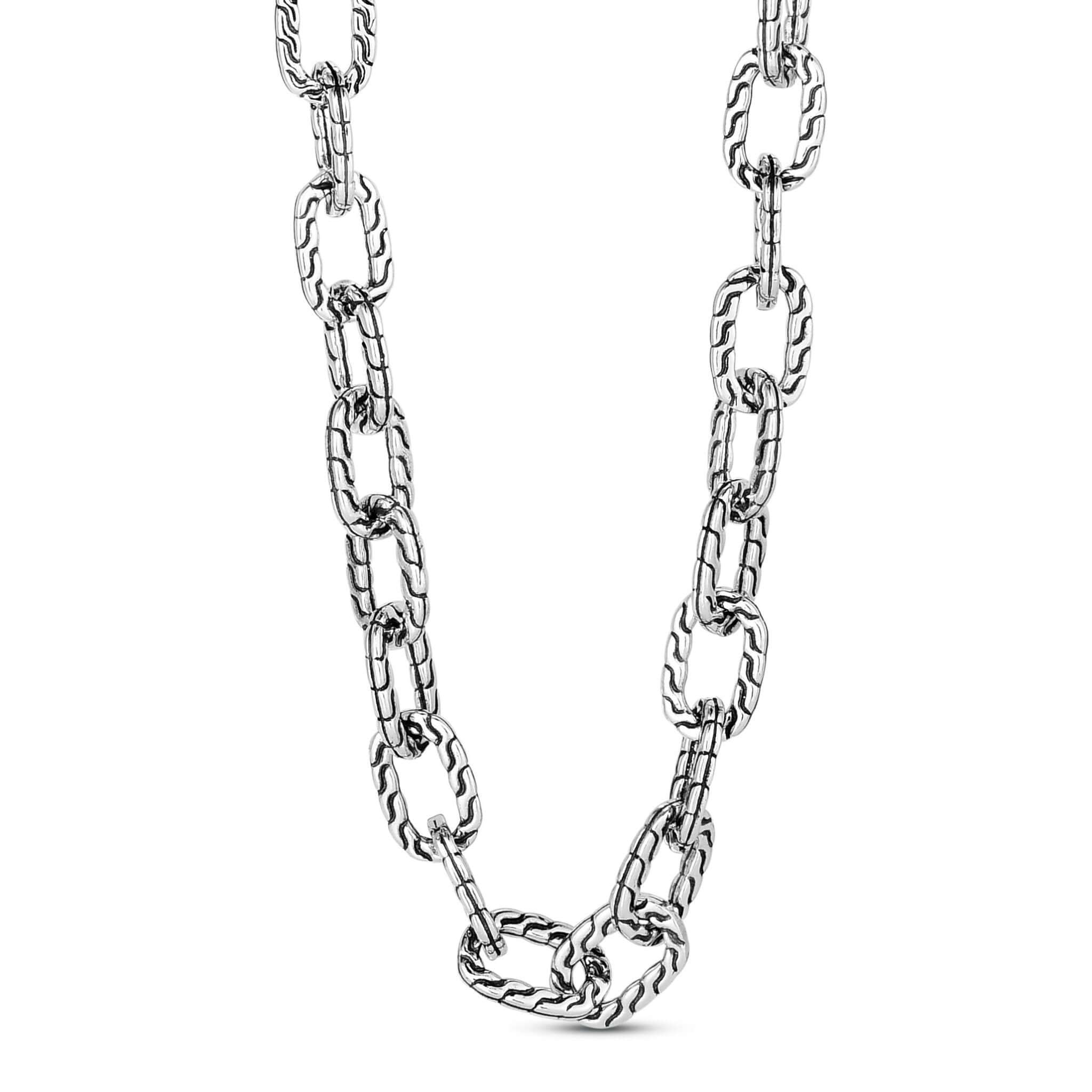 Image of Silver Woven Link Men's Necklace