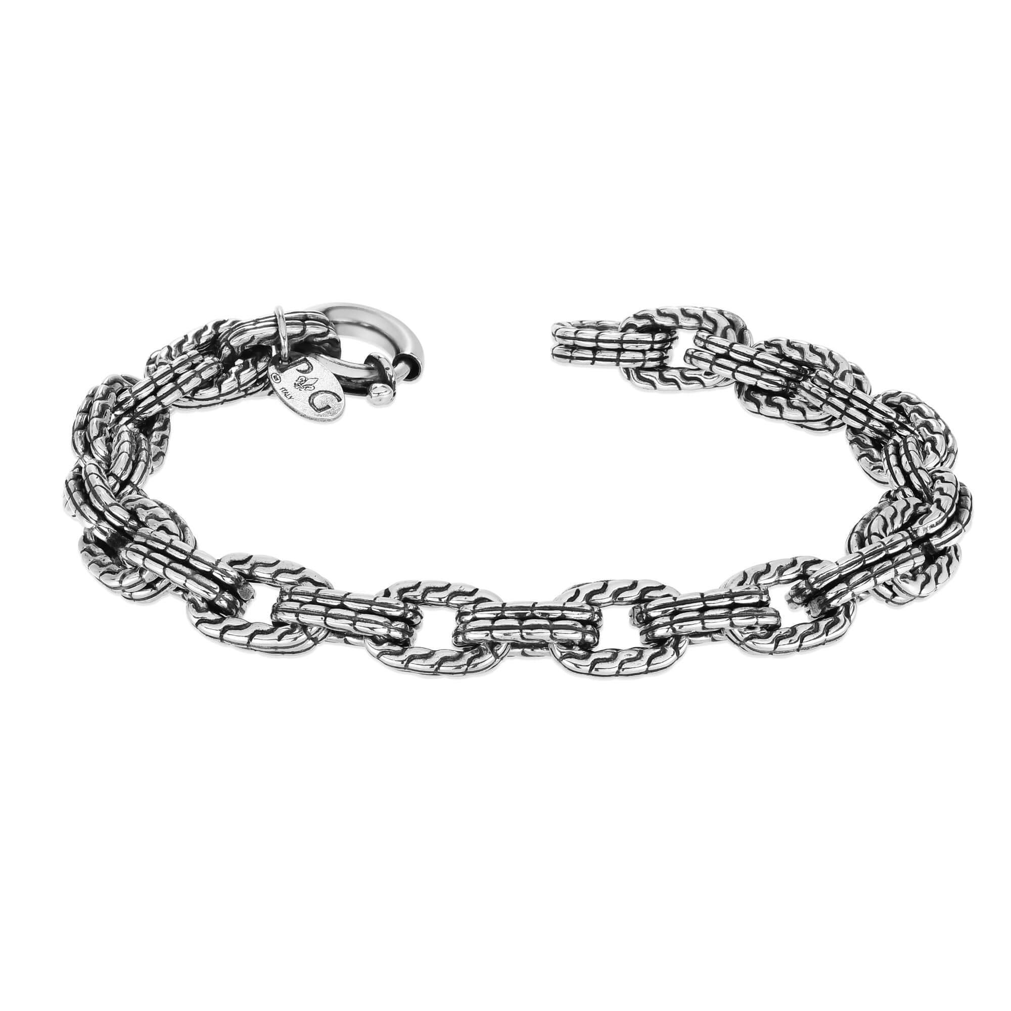 Image of Silver Double Woven Link Bracelet