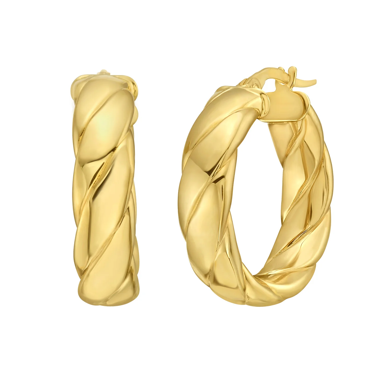 Image of 14K Twist Milano Cable Hoops