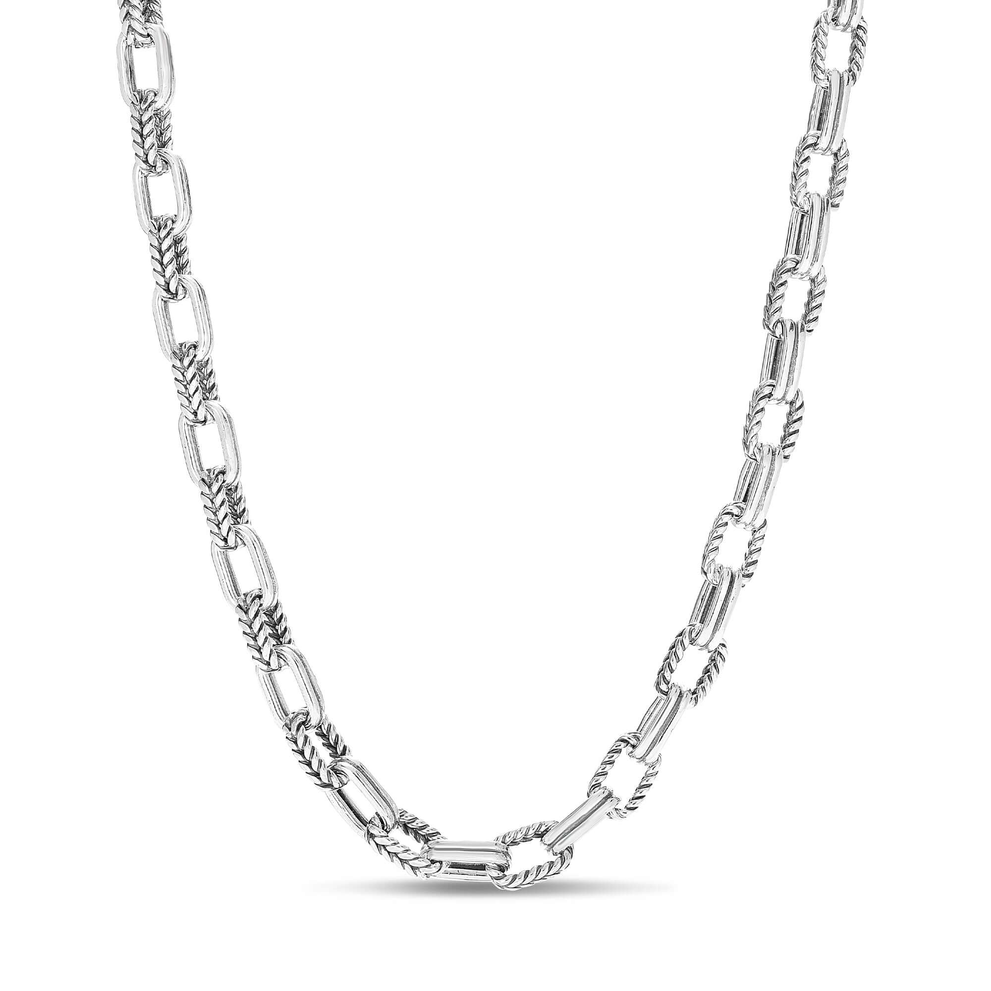 Image of Sterling Silver Double Link Paperclip Chain Necklace