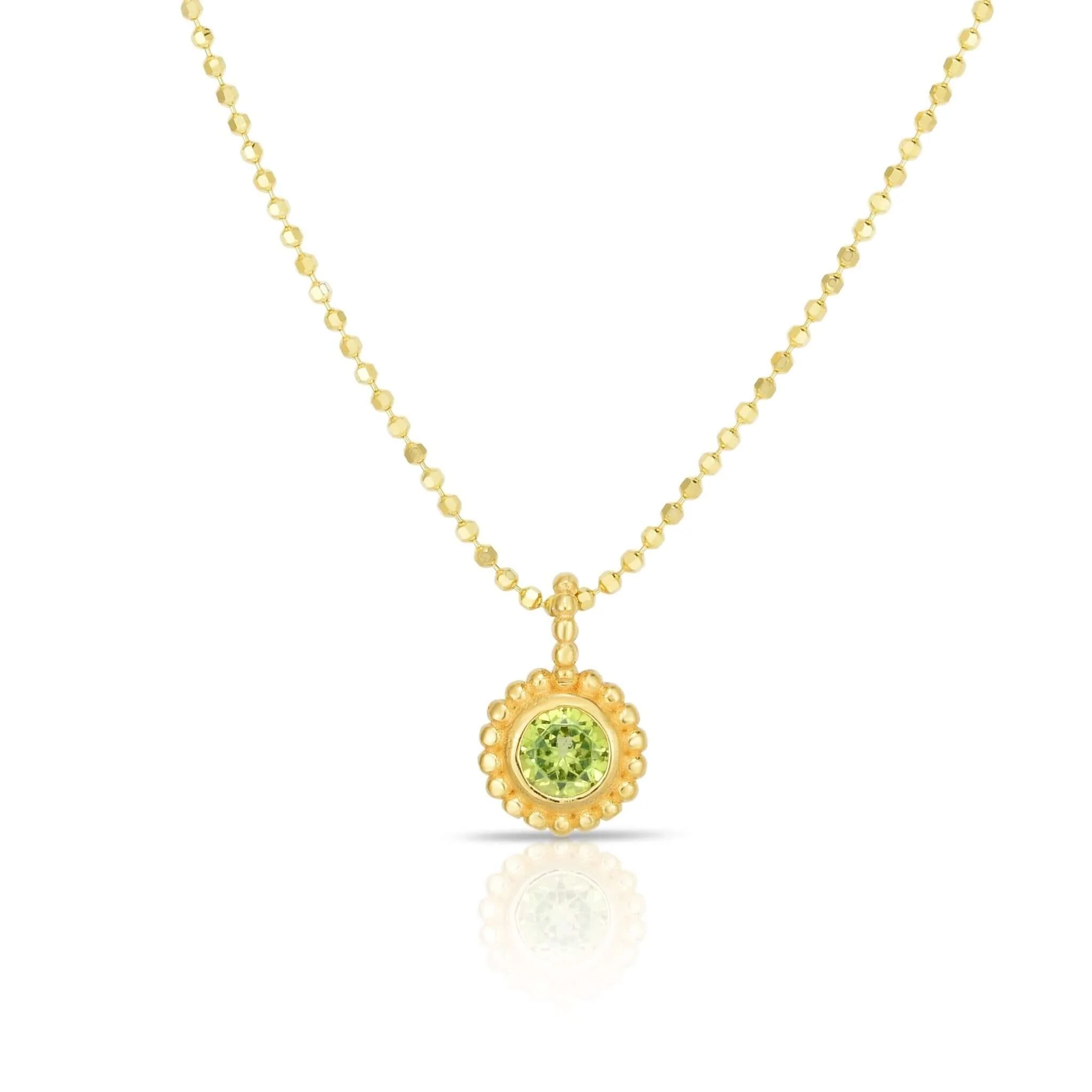 Image of 14K Gold Prosecco Petite Peridot Necklace