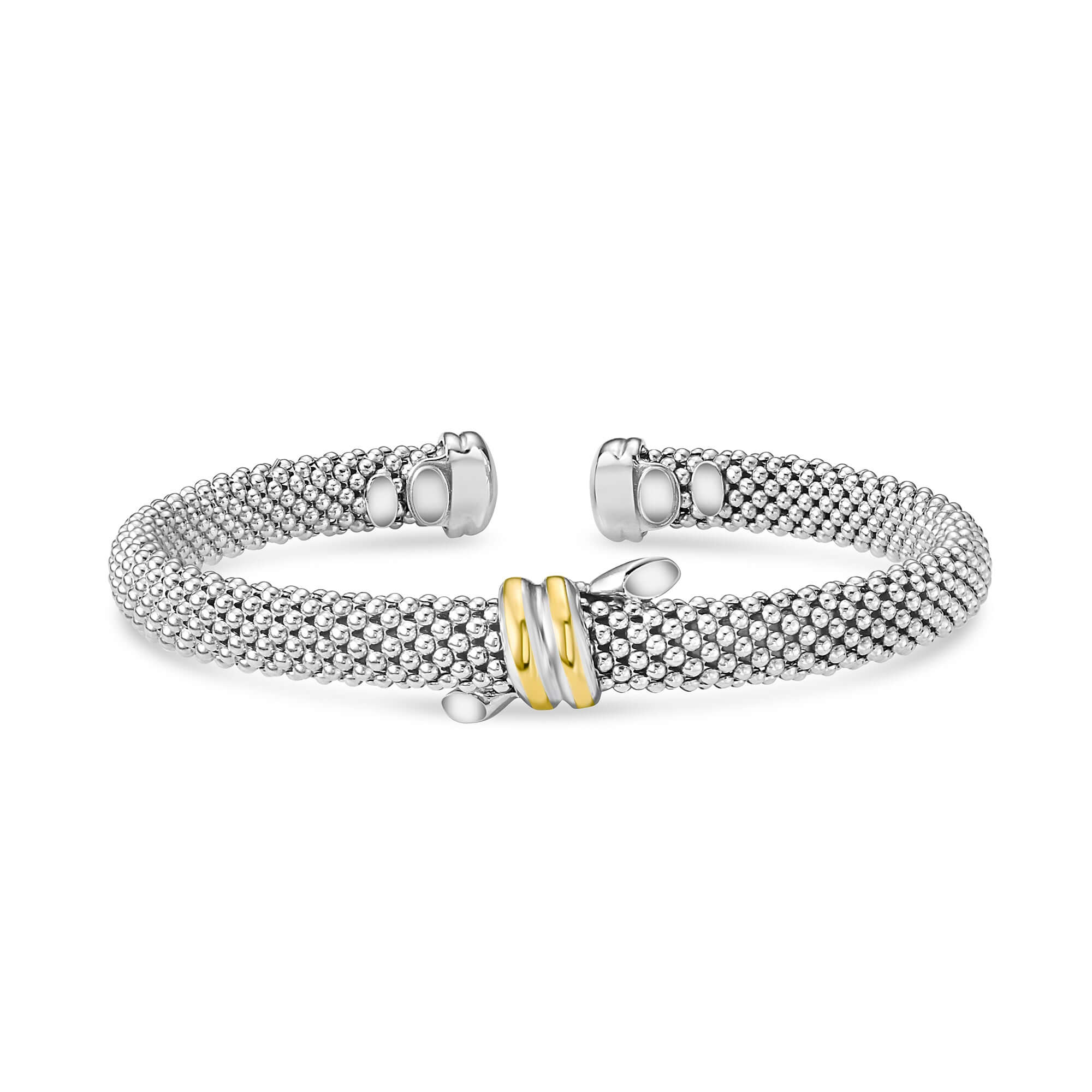 Image of Silver & 18K Gold Prosecco Knot Cuff