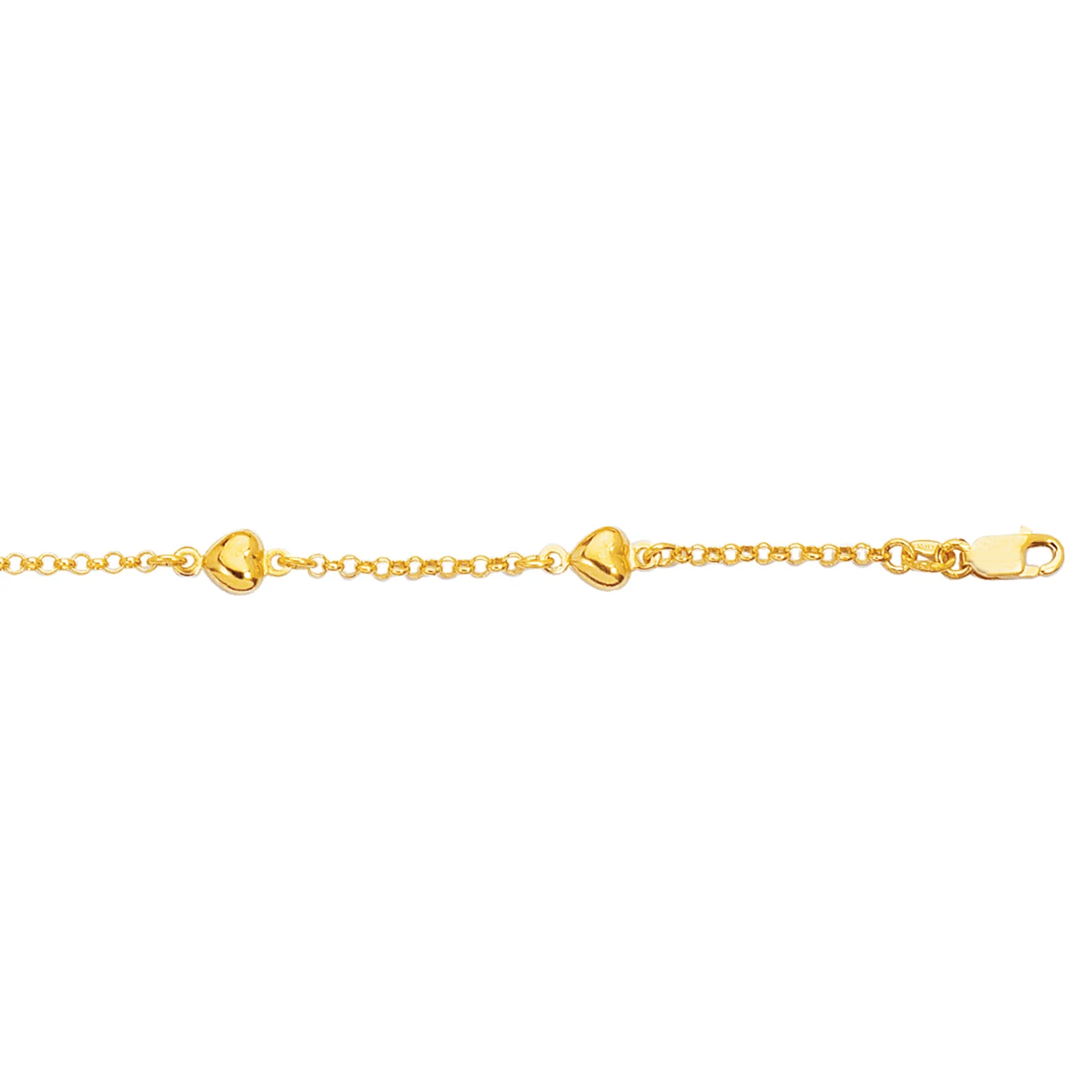 Image of 14K Gold Sun-Kissed Heart Anklet