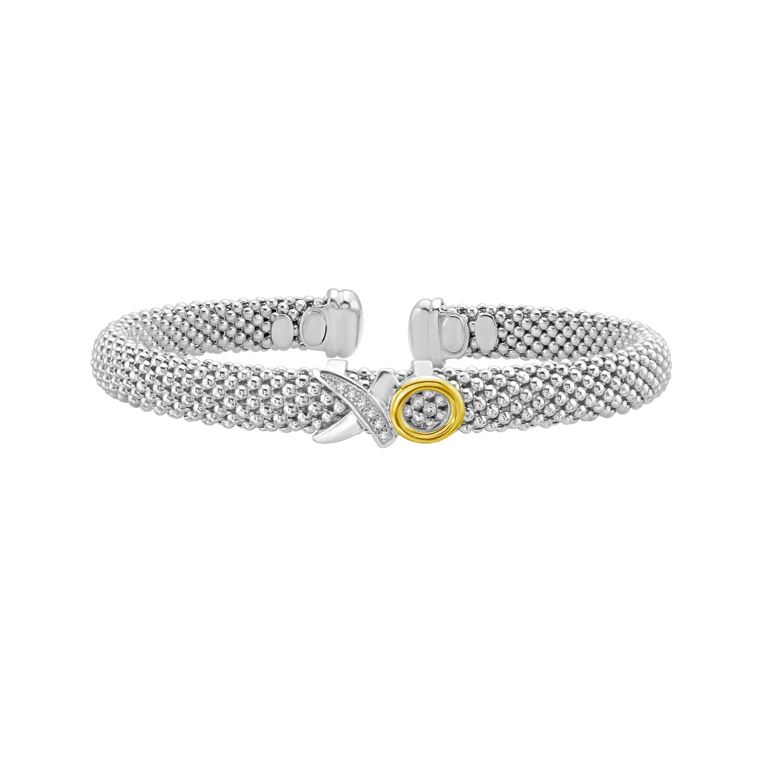 Image of Silver, 18K & Diamond Prosecco XO Cuff