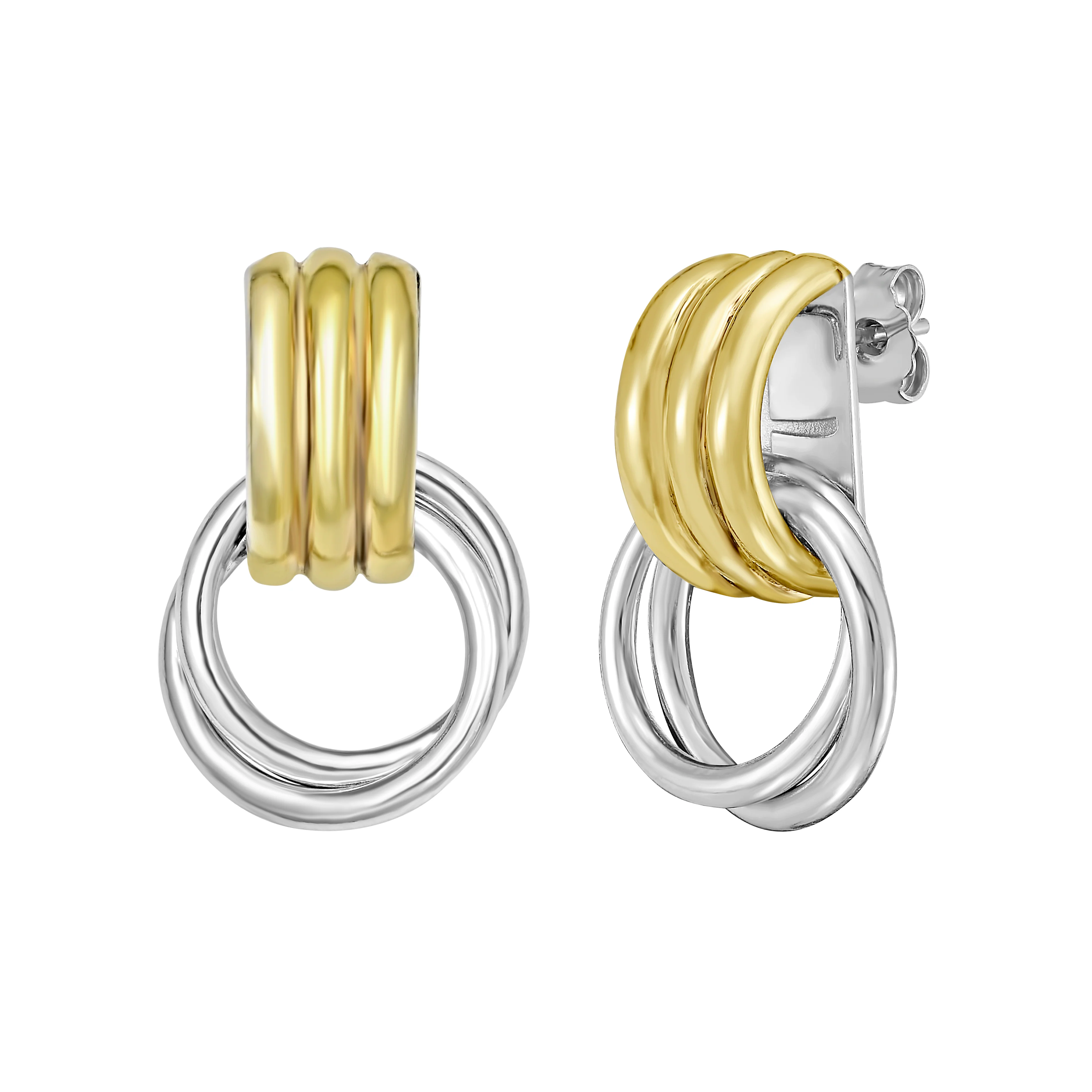 Image of Silver & 18K Lucida Door Knocker Earring