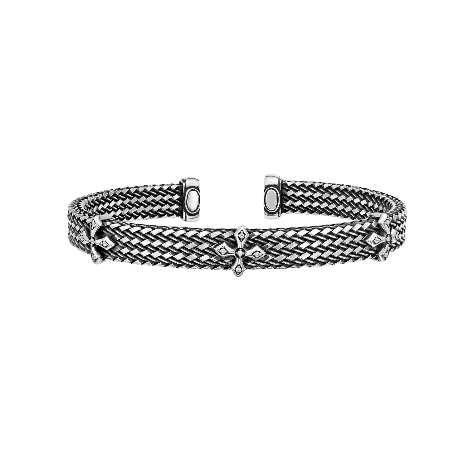 Image of Silver Men's Diamond Maltese Cuff