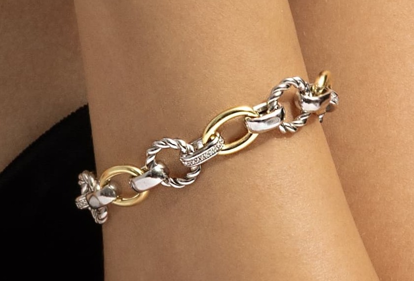  Diamond Siena Link Bracelet Italian Cable Collection