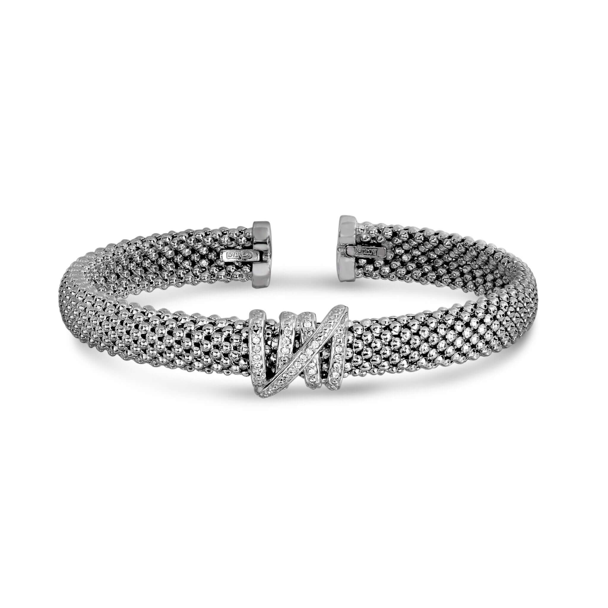 Image of Silver & Diamond Prosecco Tally Bracelet