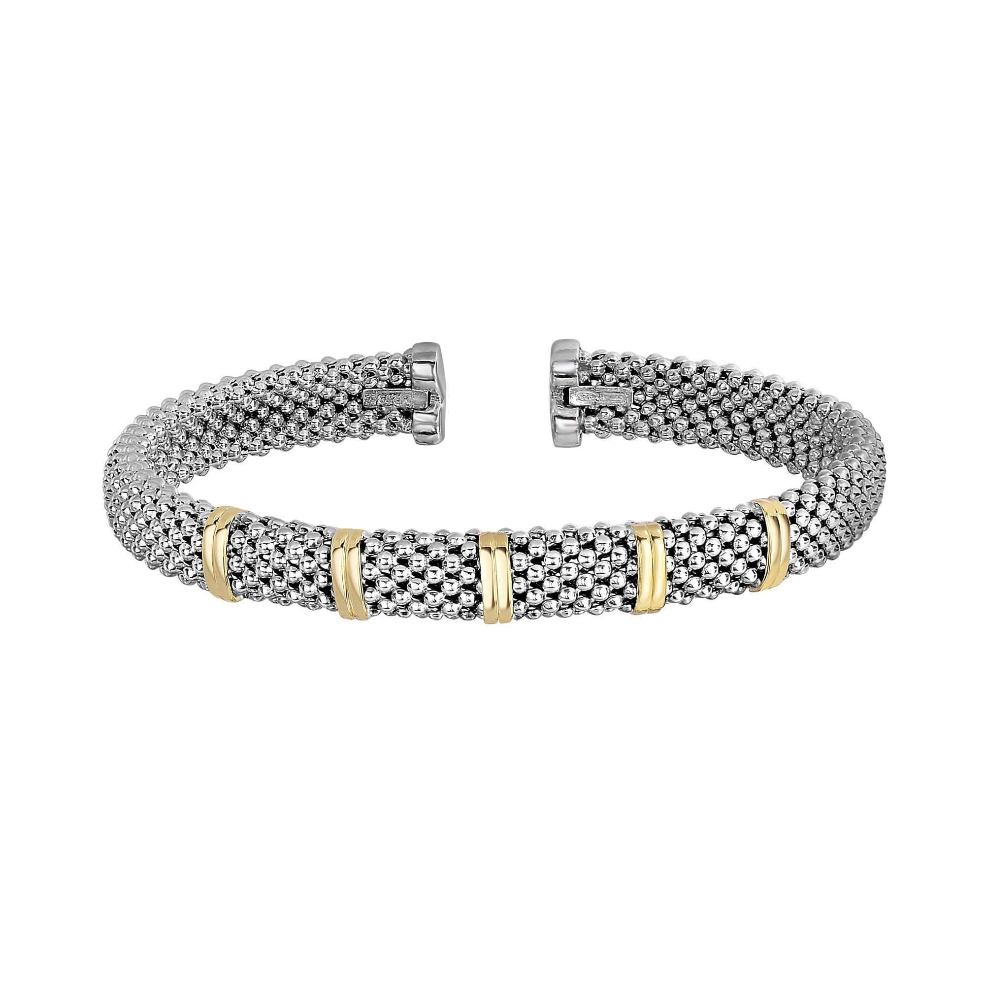 Image of Silver & 18K Gold Prosecco Bar Bangle