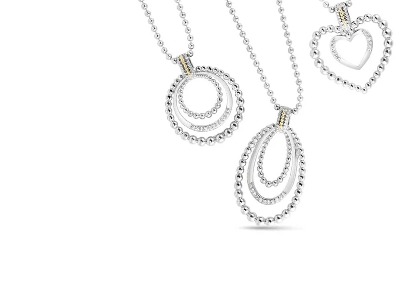 Silver, 18K Gold & Diamond Prosecco Glamour Pendant