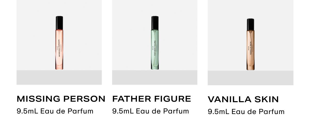 9.5mL Eau de Parfum - Missing Person, Father Figure, Vanilla Skin