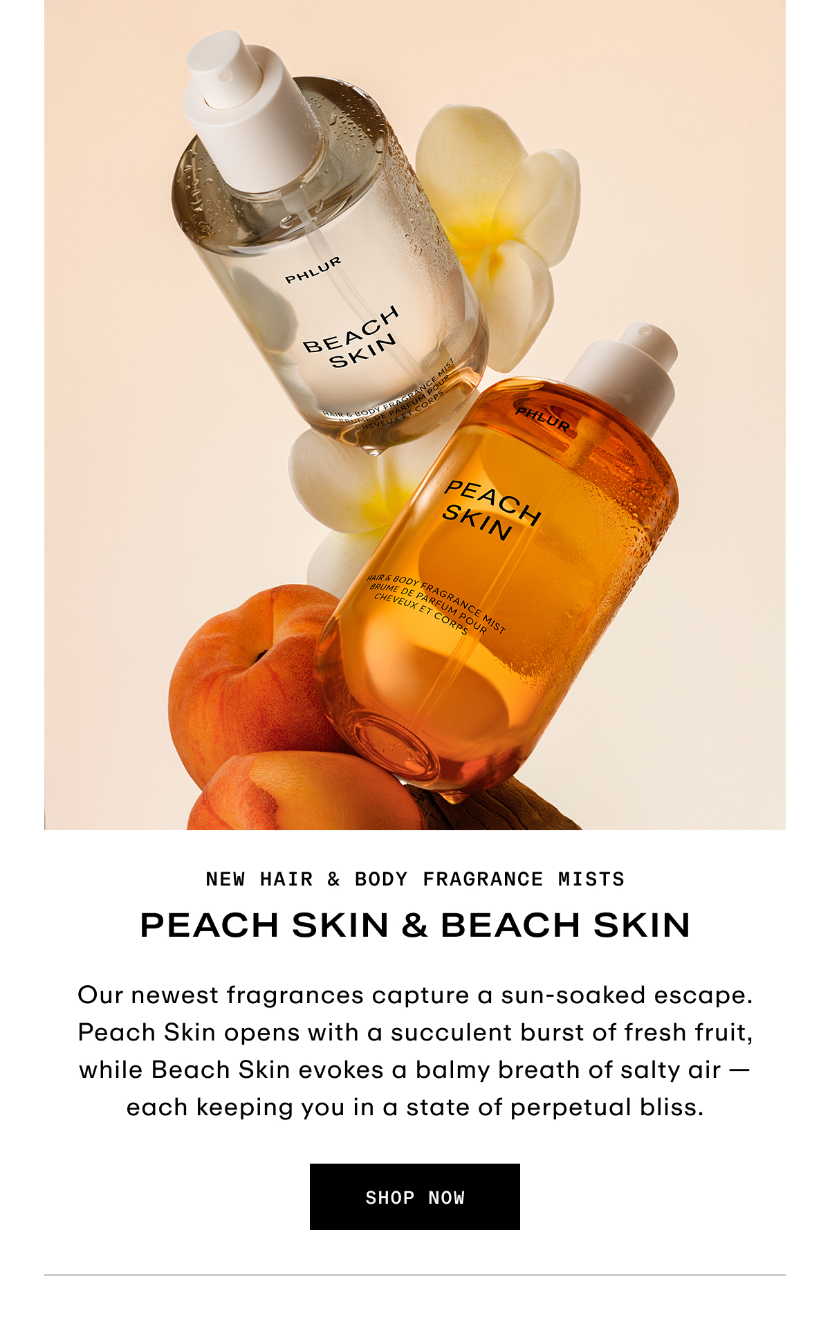 Hero - New Hair & Body Mists - Peach & Beach Skin