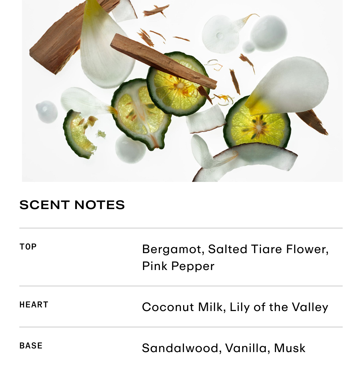Scent notes