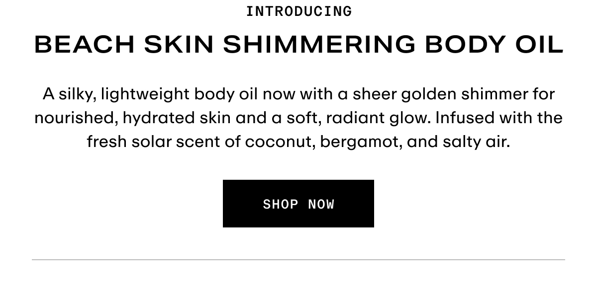 Hero Text - Beach Skin Shimmering Body Oil