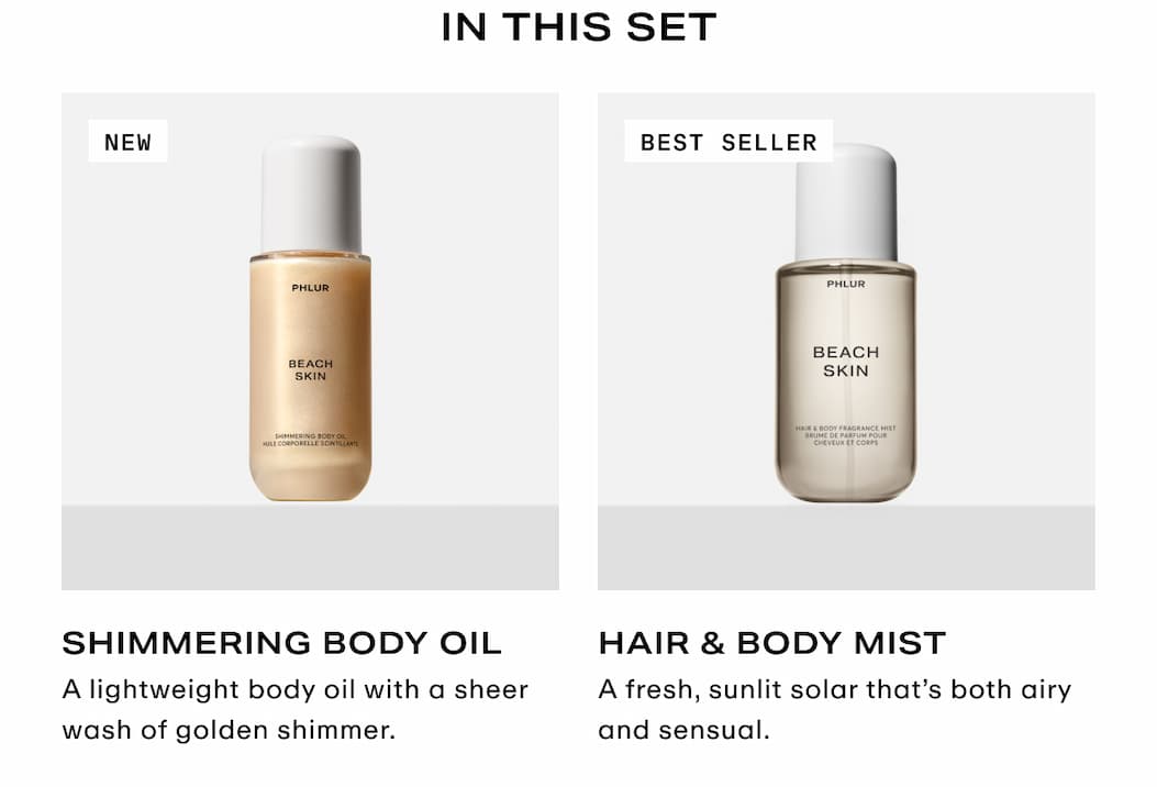 In This Set: Shimmering Body Oil and Hair & Body Mist