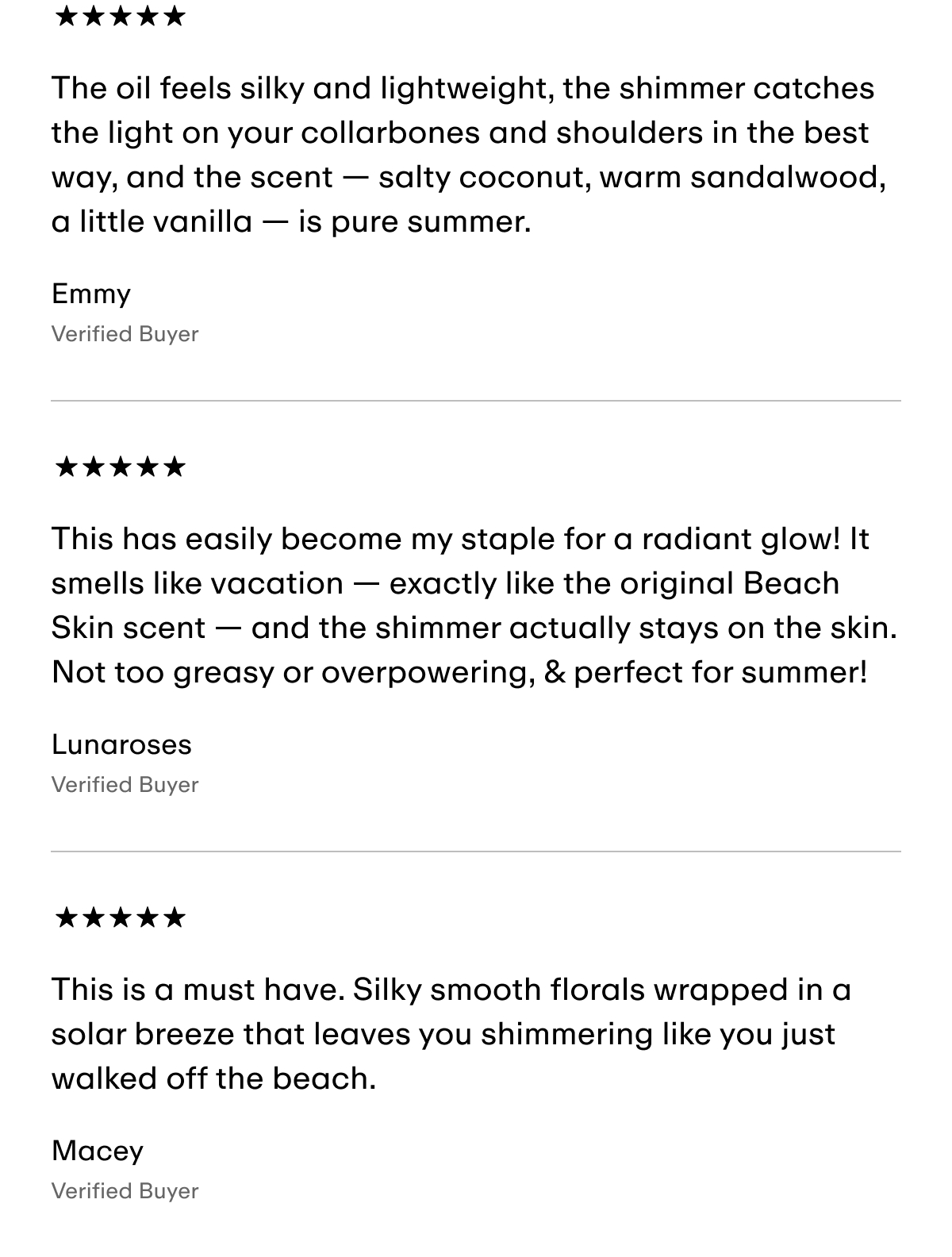 5 Star Reviews