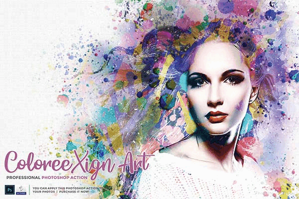  5 Artistic Photoshop Actions Bundle